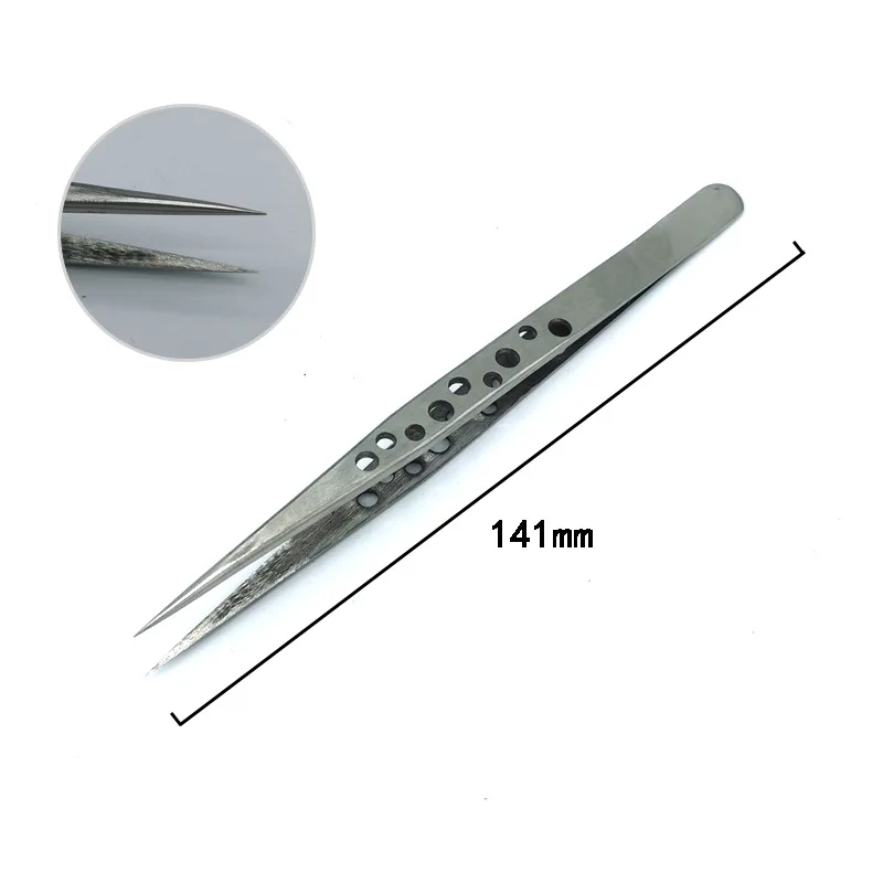 Precision Industrial Tweezers Anti-static Magnetic Stainless Steel Tweezers Set For Electronics Soldering Maintenance Hand Tools