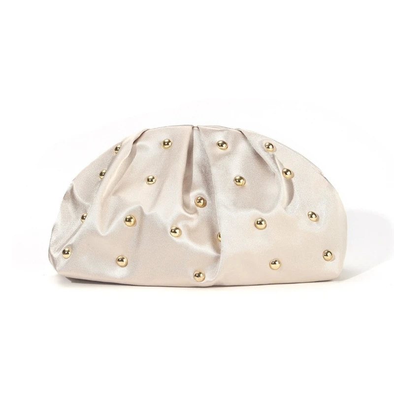 

573B Dumpling Bags Clutches Purse for Women Evening Bag Ruched Cloud Bag Elegant Handbag
