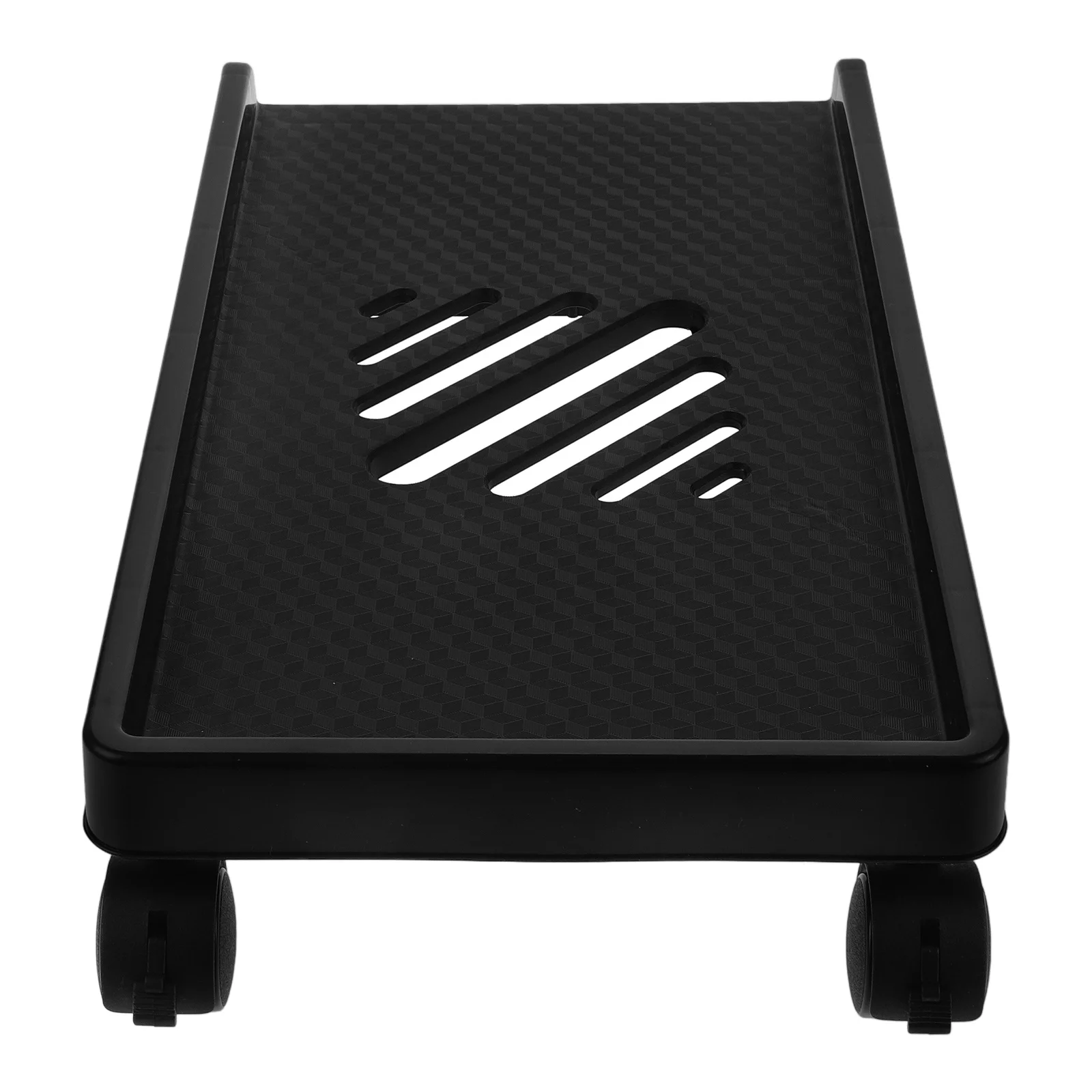 

Elevated Computer Host Riser Movable Pc Stand with Wheels Simple Design Ventilated Computer Tower Stand