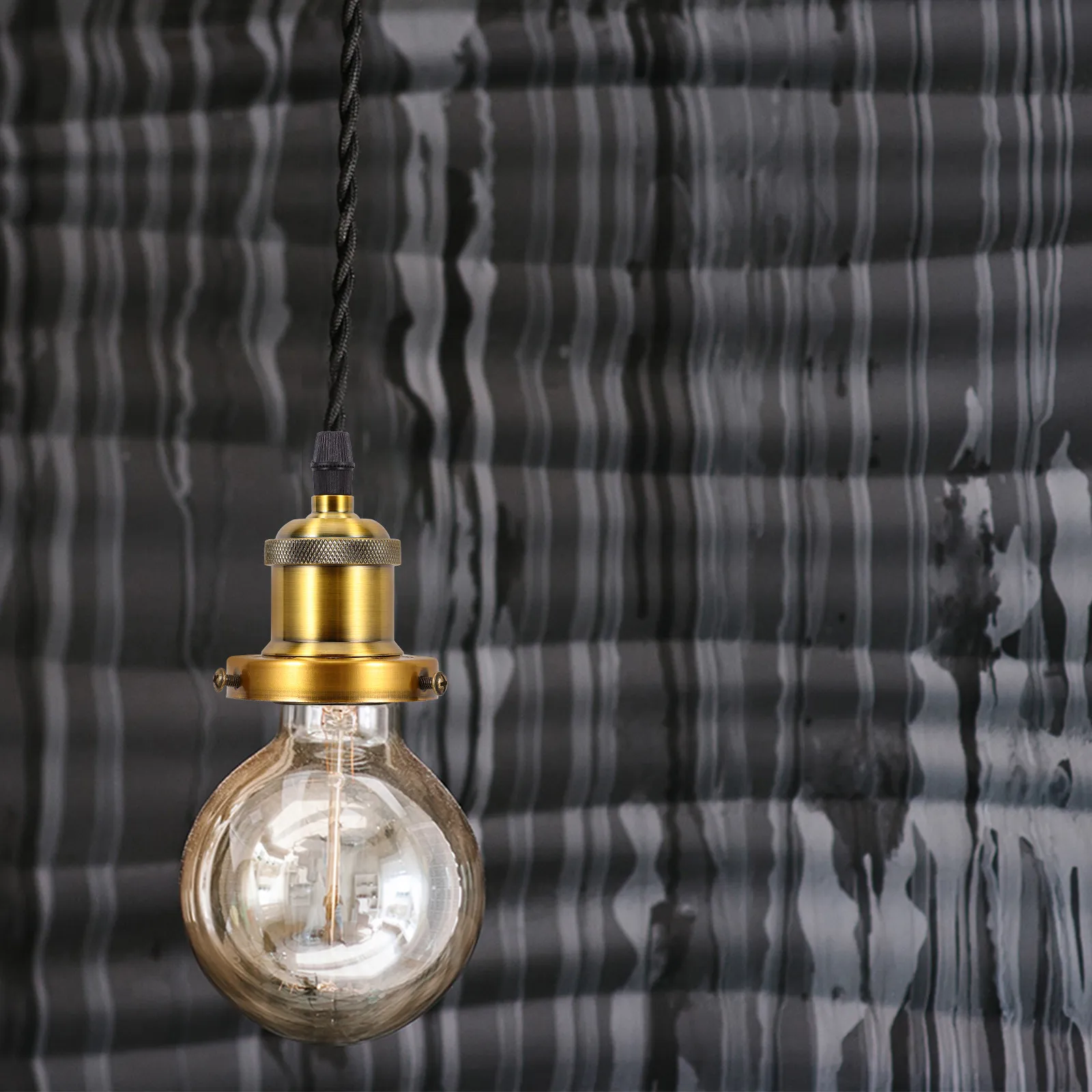 

Винтажный подвесной светильник-держатель для лампы E27 в ретро-стиле, замена для гостиной, кухни, офиса, столовой, бара