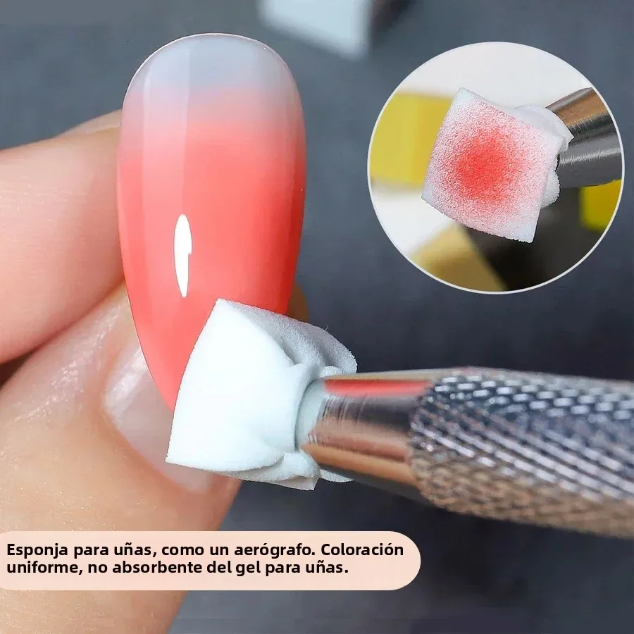 50 Piezas Esponja de Arte de Uñas DIY Degradado y Agarrador de Esponja Pincel de Uñas Herramientas de Arte de Uñas Accesorios 2