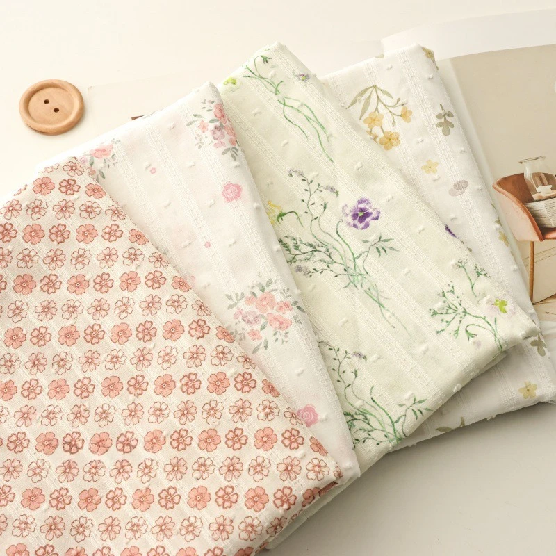 

Ткань для шитья платьев и штор из чистого хлопка, жаккардового стиля, с полосатым узором и вырезами, 145x50 см, класс А