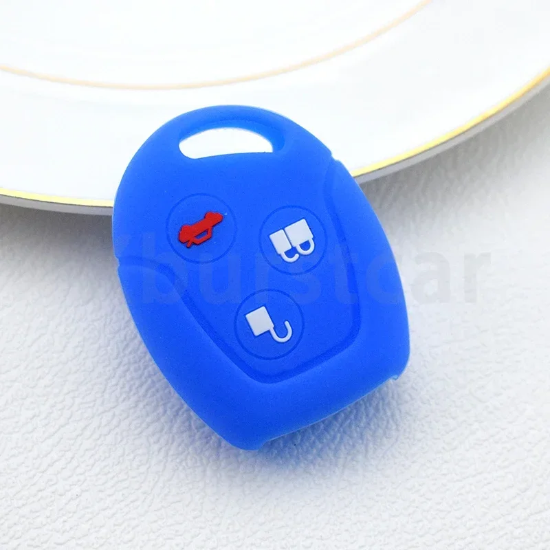 Silicone Car Key Case Cover Remote Shell Fob For Ford Focus 2 Mk2 Transit Ka Fusion C-MAX S-MAX Fiesta Mk7 Mk5 Mk6 Mondeo GALAXY