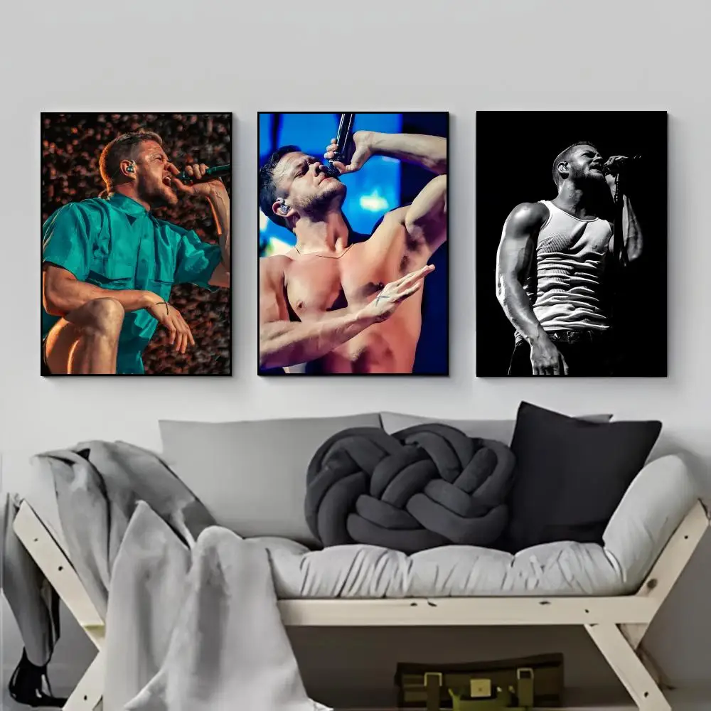 Powerful Energetic American Singer D-Dan R-Reynolds Poster Poster HD  Waterproof Wall Sticker Bar Living Room Decor Gift