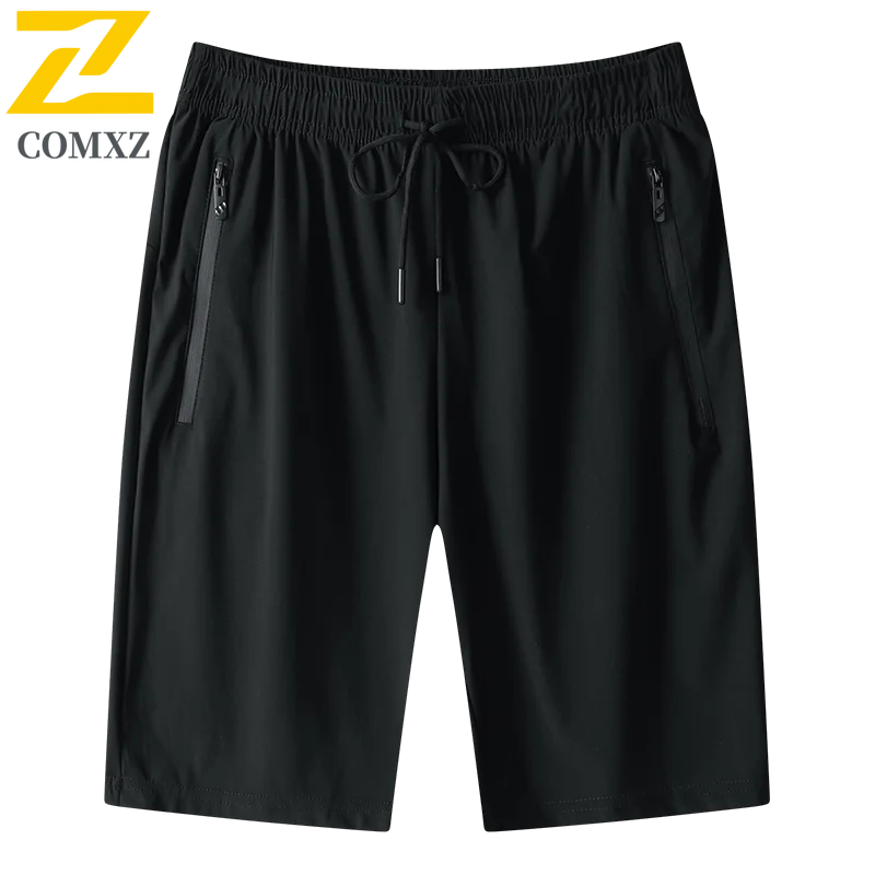 2025 pantalones cortos de verano para hombre de talla grande 7xl, Bermudas informales de seda helada transpirables con cordón, pantalones cortos para entrenamiento de gimnasia para hombre, pantalones deportivos de playa