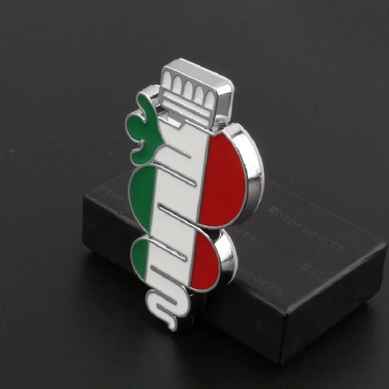 Pegatinas para el capó delantero del coche, emblema para Alfa Romeo 147, 156, 166, 159, Giulietta, Mito, Stelvio, accesorios de calcomanías de