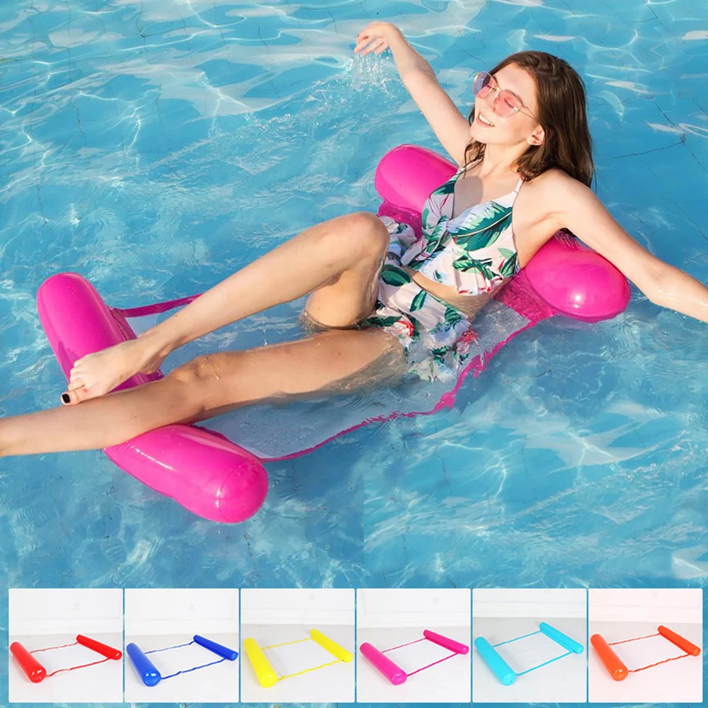 

Summer Inflatable Foldable Floating Row Swimming Pool Water Hammock Air Mattresses Bed Beach Pool Toy Water Lounge Chair