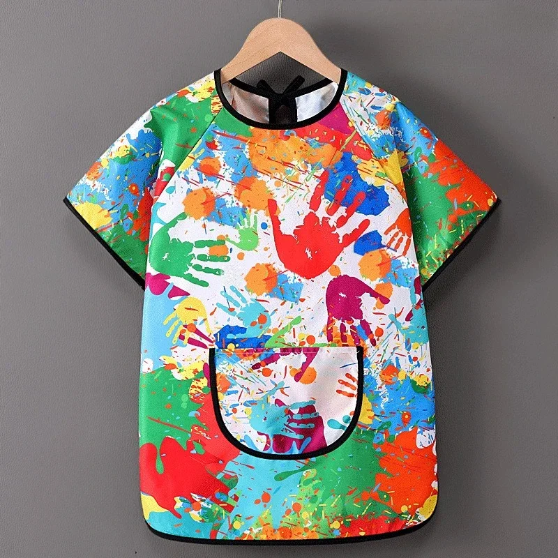 Kindergarten Art Painting Reverse Dressing Baby Eating Bib Womens Treasure Apron Childrens Drawing Waterproof Long Sleeved Cover