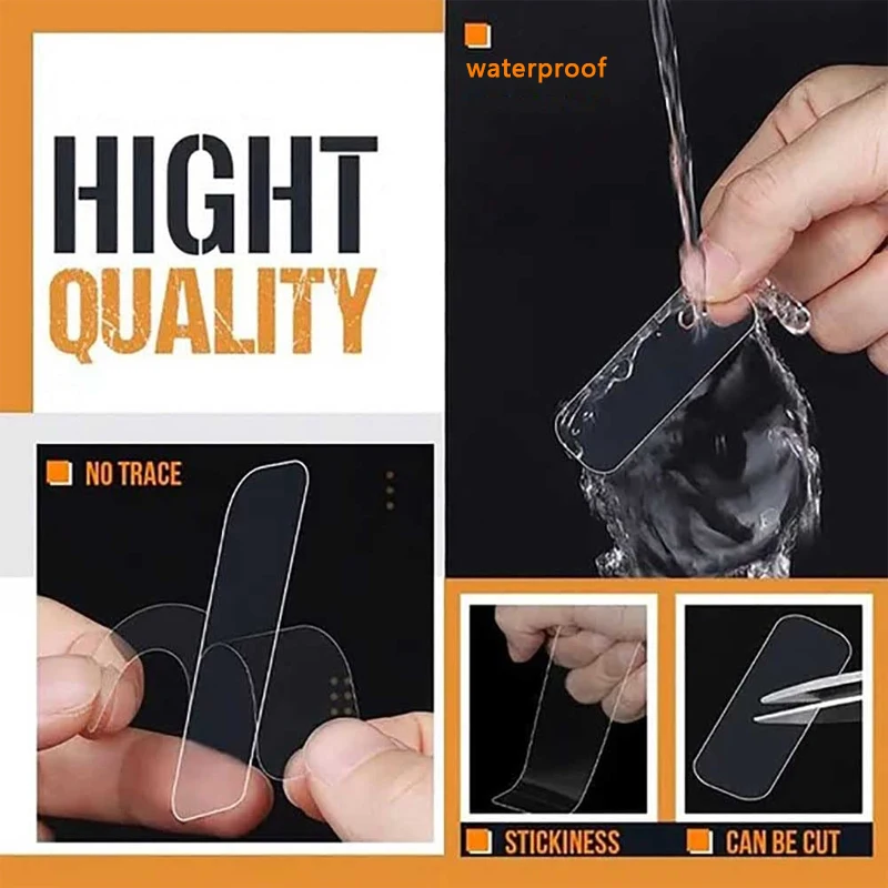 Reusable Magic Double Sided Stickers Tape Washable Waterproof Wall Sticker Traceless Adhesive Transparent Tape Adhesive Home