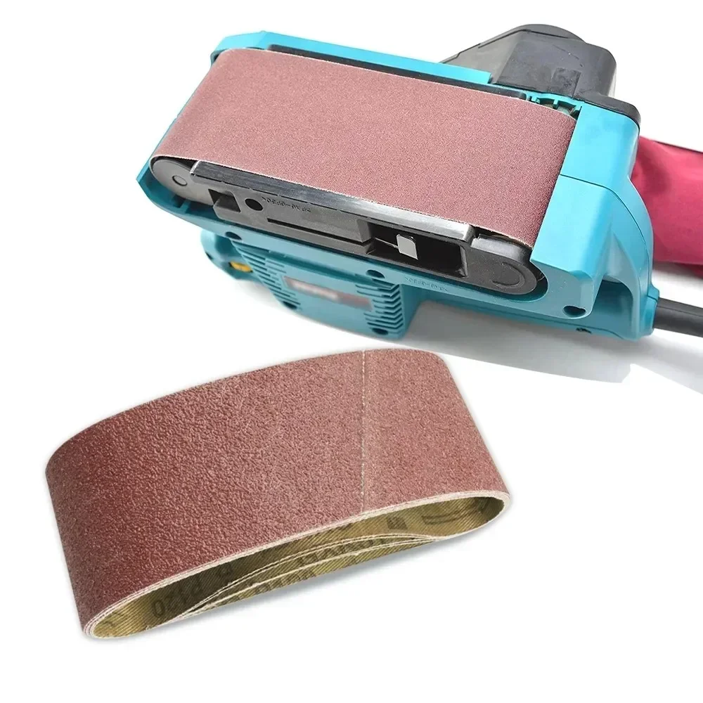 5PCS Sanding Belts Aluminium Oxide Woodworking Sandpaper 60-240grit Abrasive Sander Belt Sanding Disc Sand Paper 75x457mm