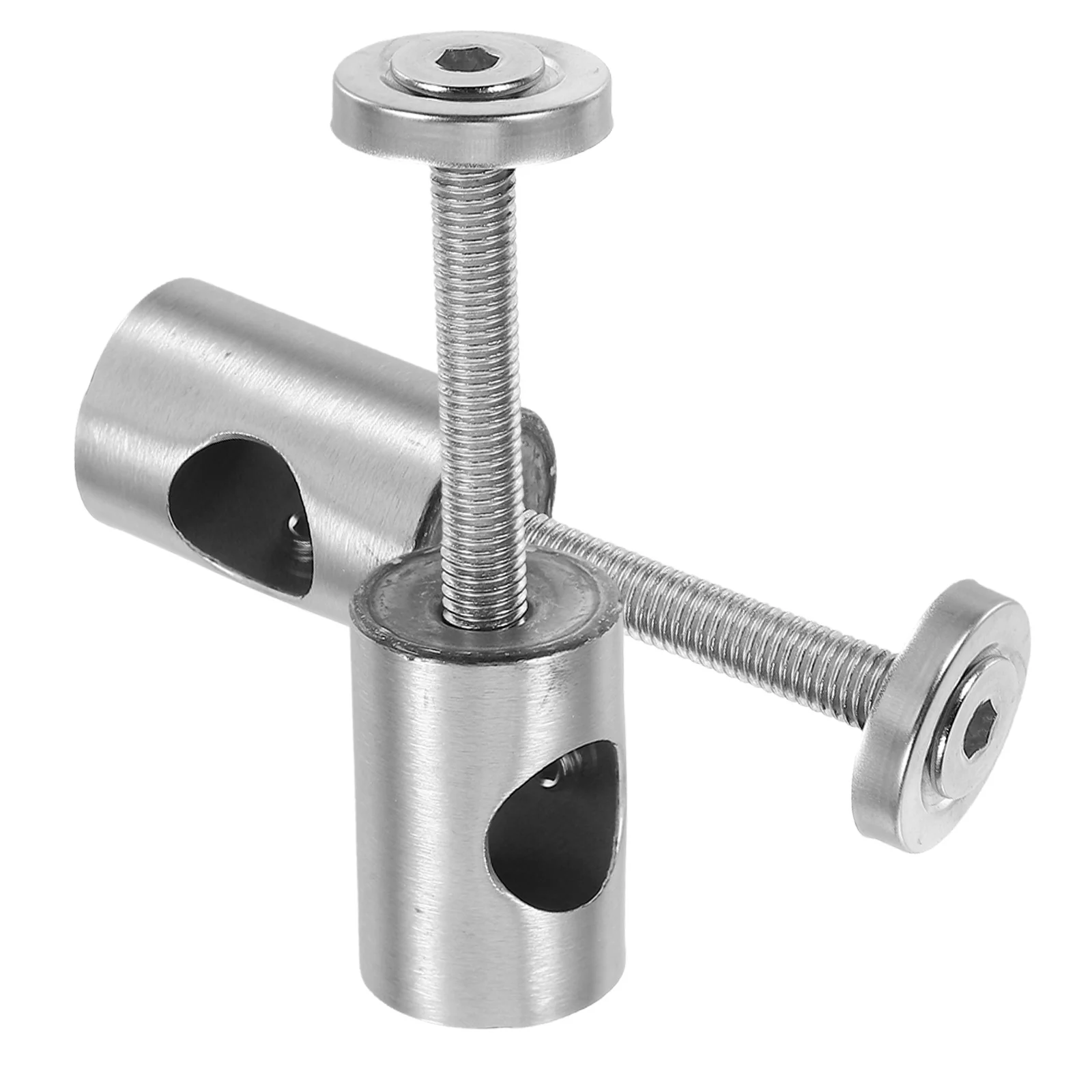 2 Stück Edelstahl-Handlaufhalterung, langlebiger Rundrohrverbinder für Treppengeländer, Balkone, Outdoor-Indoor-Handlaufunterstützung