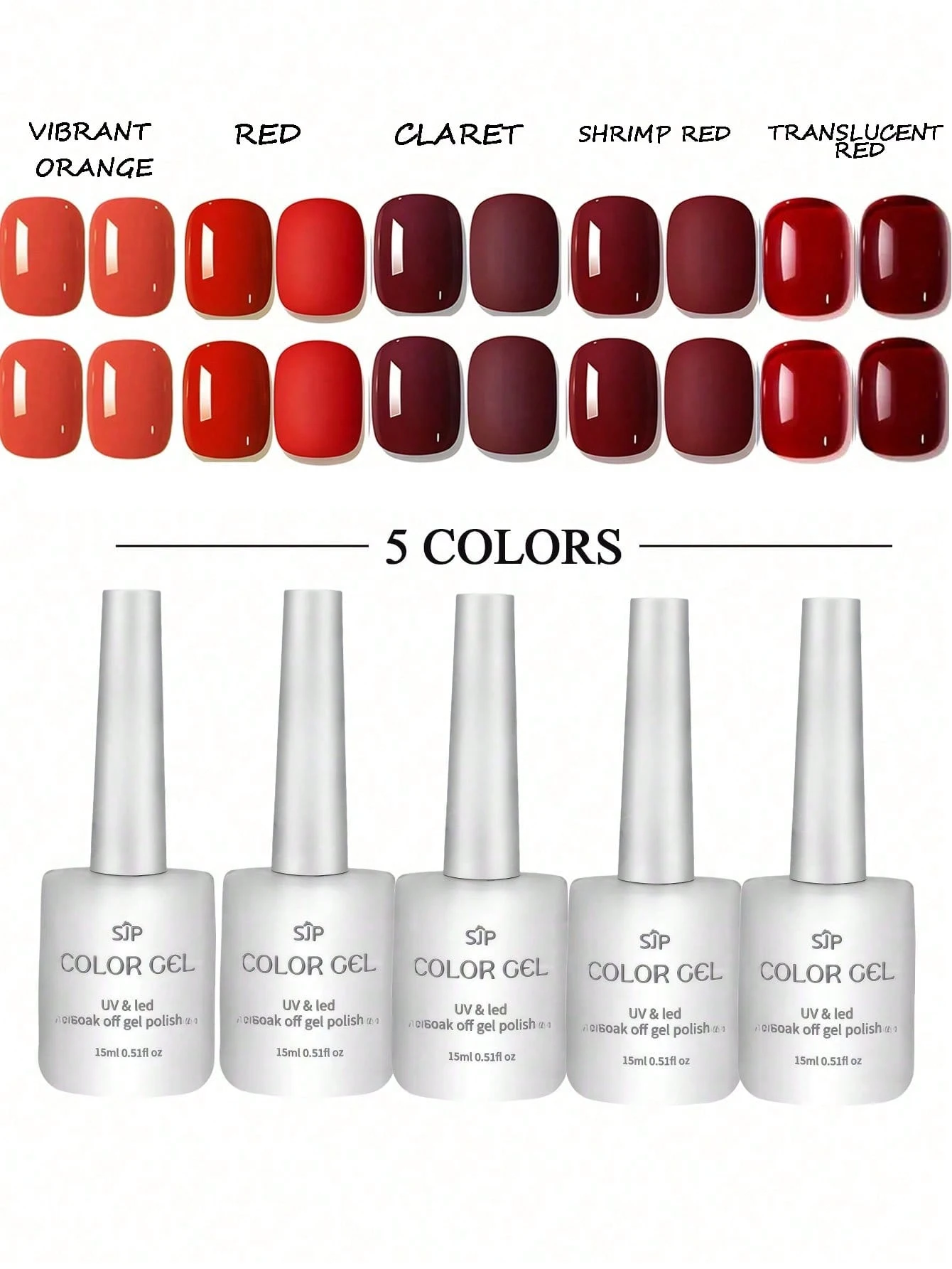 

1/5 PCS Dark red Gel Nail Polish Autumn Winter Chocolate Wine Red Caramel Color Series For Manicure Nails Art Gel Varnish