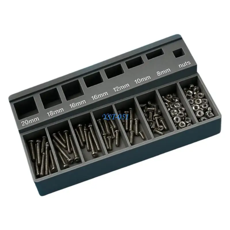 

E15A Biodegradable PLA Screw Sorting Tray Safe and Sturdy Sorter for Sustainable Tool Organization in Various Setting