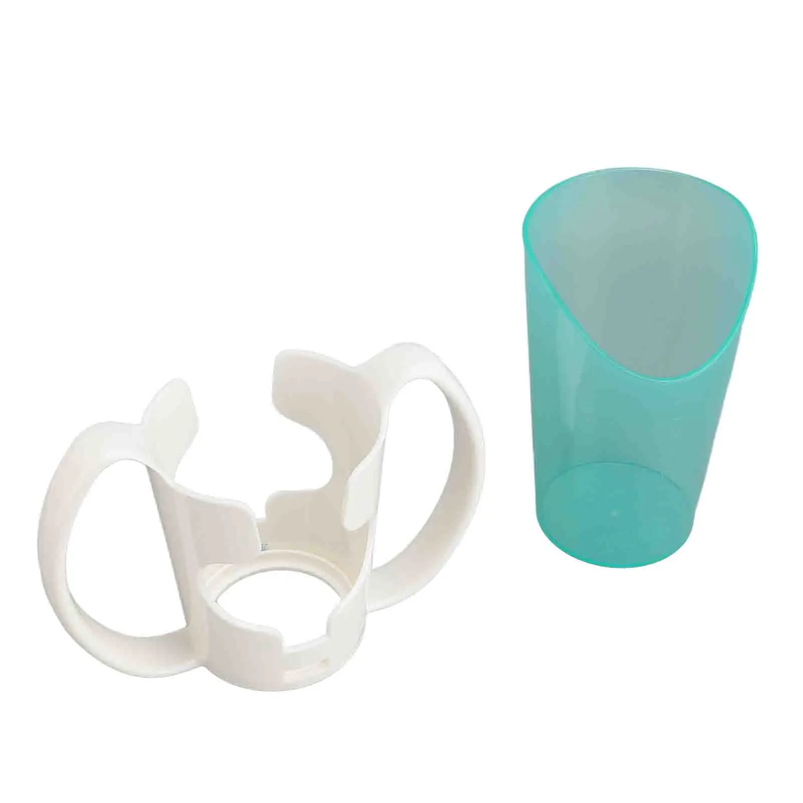 Elderly Care Cup Smoother Rim Patient Care Drinking Cup Mug Transparent Look Versatile Comfortable Use with Holder for Disabled