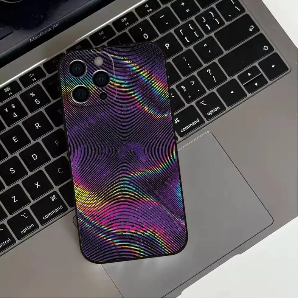 T-Tame Impala Psychedelic Art  Phone Case For iPhone 17,16,15,14,13,12,11 Plus,Pro Max,XS,Soft Silicone Black Cover