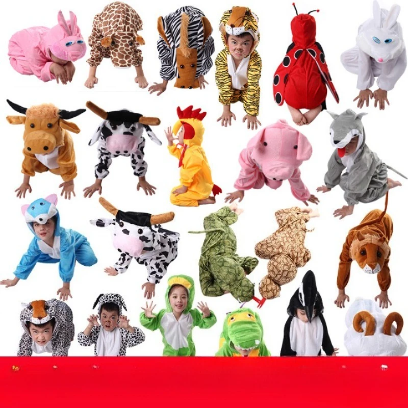 

Tiger Children Cosplay Costume Kids Cartoon Animal Theme Cosplay Jumpsuits Boy Girls Birthday Party Dress Up Decoration