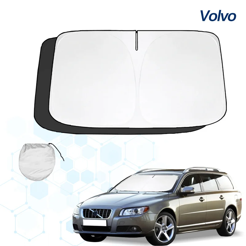 Windshield Sun Shade For Volvo V70 R design V70 Sunshade Sun Visor Protector Foldable Blocks UV Rays Keep Your Car Cooler