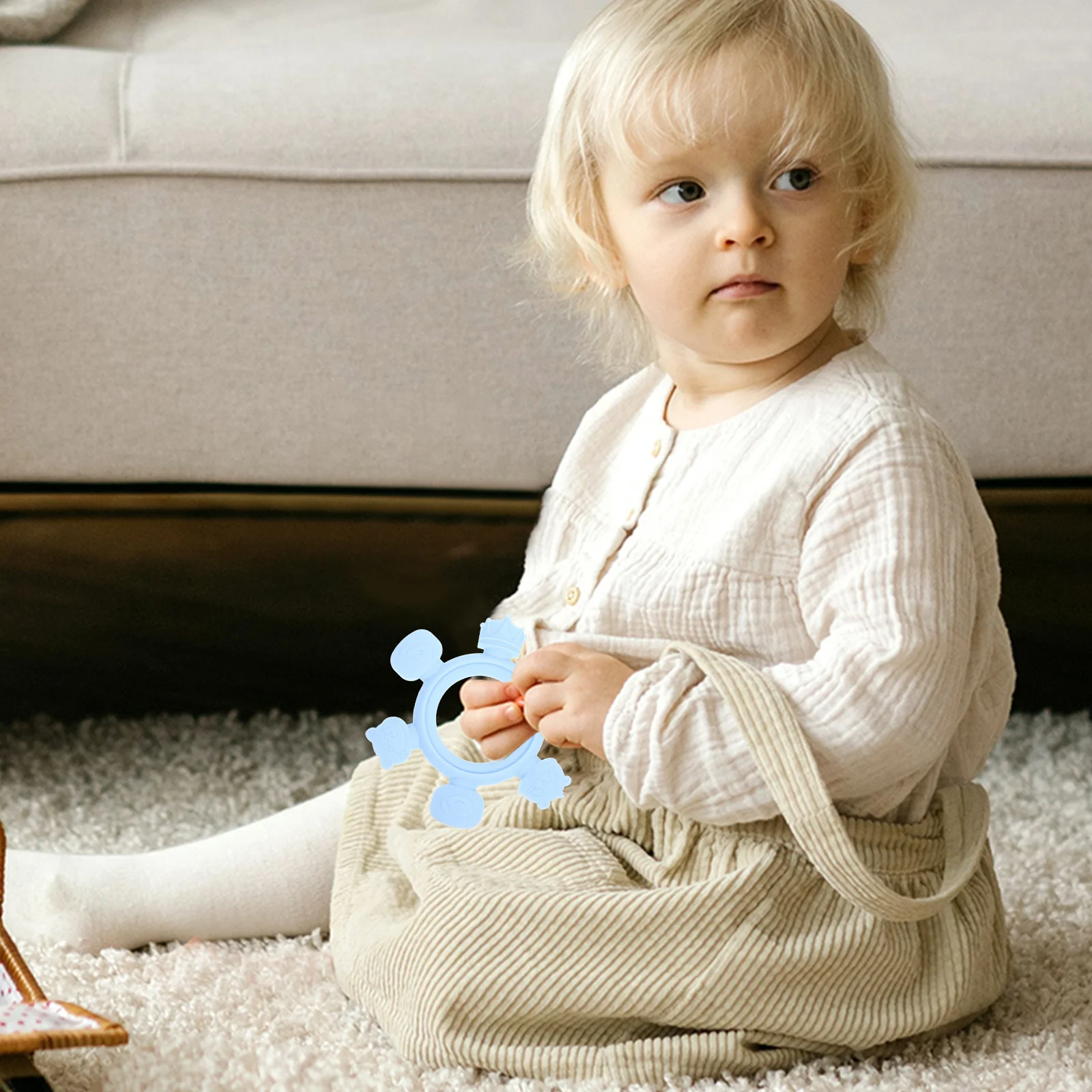 الطفل التسنين سيليكون التسنين الرضع لمدة 6-12 شهرا سهلة قبضة التحفيز الحسي التسنين عضاضة الطفل للأطفال #1