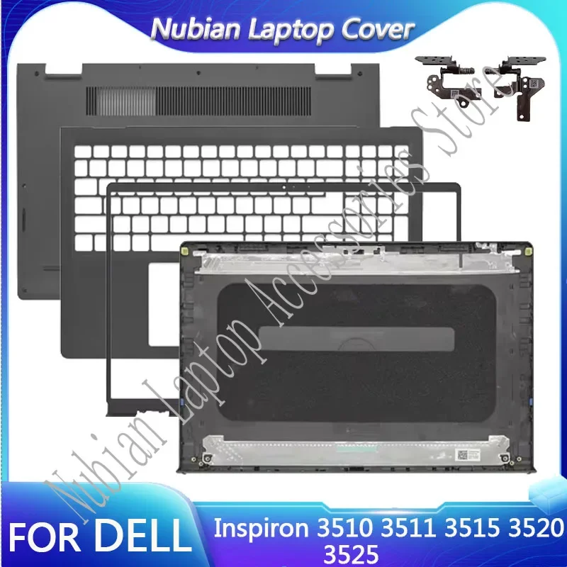 Новинка для ноутбука Dell Inspiron 3510 3511 3515 3520 3525, задняя крышка ЖК-дисплея/передняя рамка/накладка для рук/нижняя крышка/петли, черный цвет