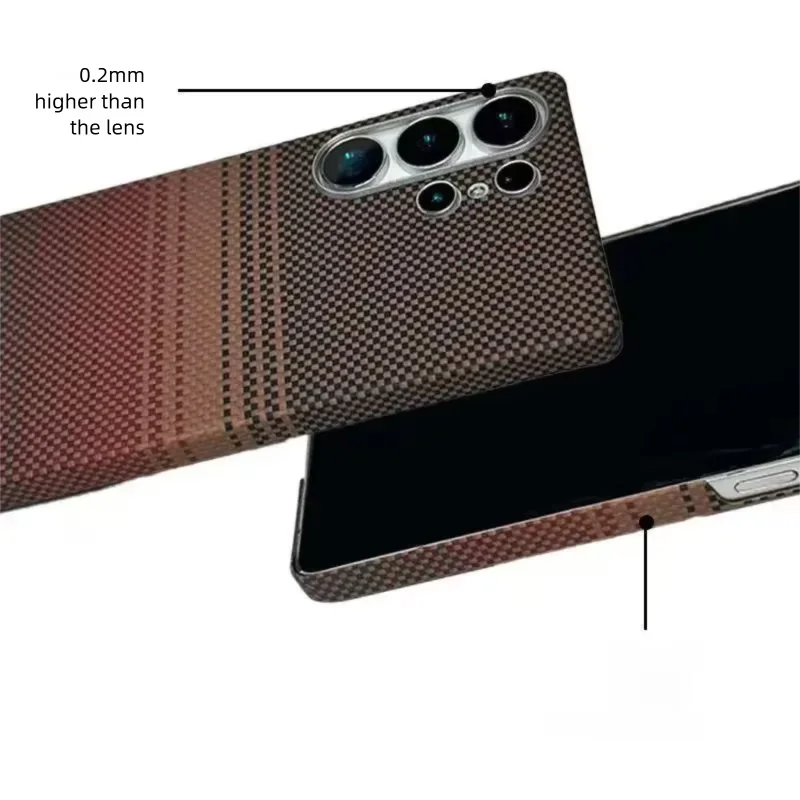 New For samsung s26 ultra case carbon 600d kevlar aramid fiber magsafe fabric ultra thin hard s26 plus cover magnetic Slimlight