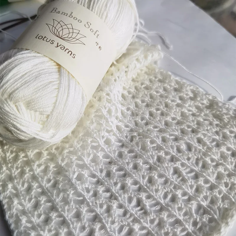 1 Ball 50g Bamboo Yarn Crochet Hand Knitting Soft Baby Yarn Colored DIY Sweater Fashion Garments