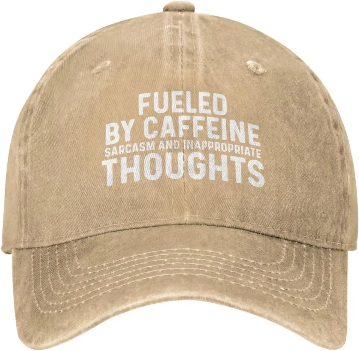 

Fueled by Caffeine Sarcasm and Inappropriate Thoughts Hat for Men Dad Hat Trendy Caps