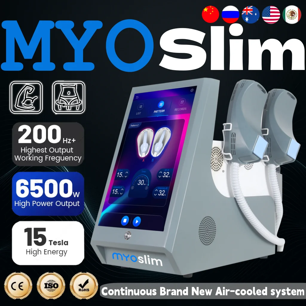 

Professional Myoslim 6500W RF EMS Body Sculpt Machine And 15 Tesl HIEMT Muscle Stimulate Body Slimming Device for Salon Use