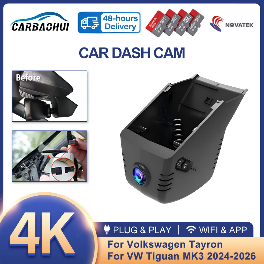 Neu! 4K Auto-DVR WLAN-Videorekorder Dashcam für Cupra Leon 2025 2026 / Golf R MK8.5 2025 2026 / Cupra Formentor 2025 2026
