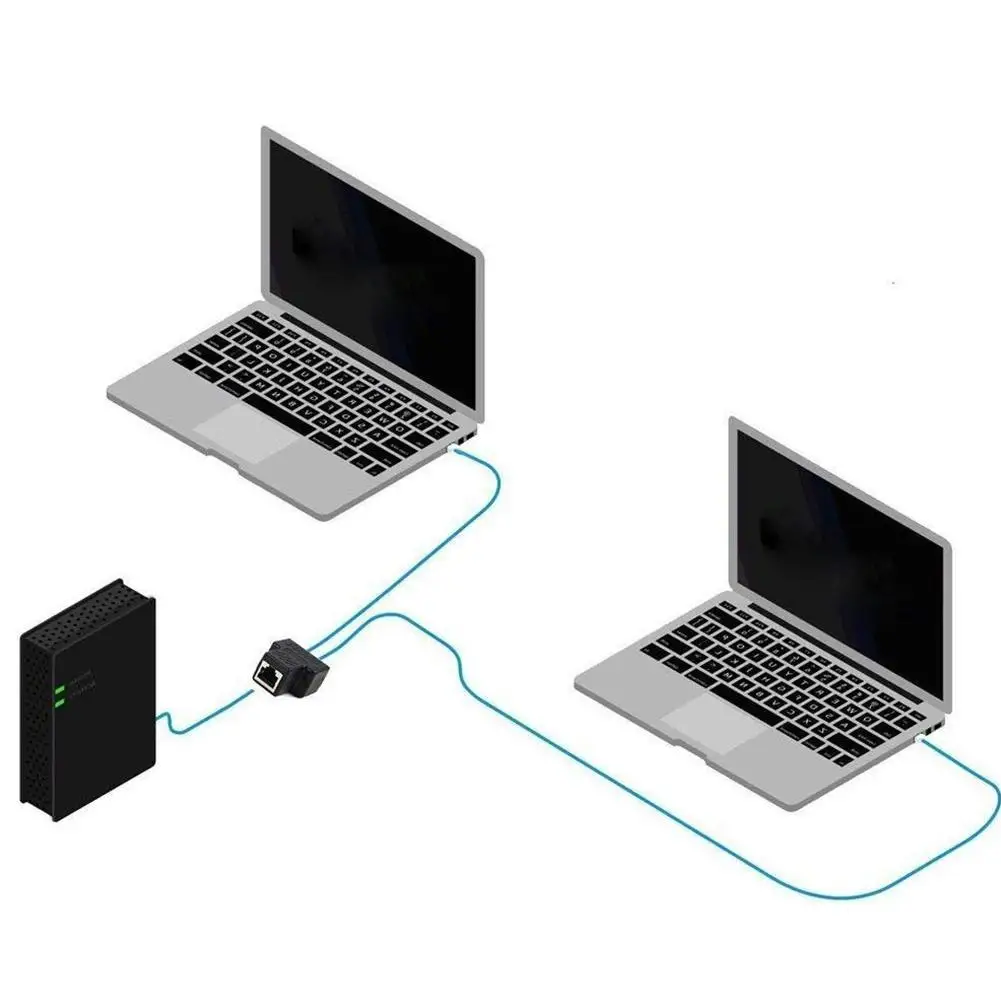 ตัวแยกสายแลน RJ45 1 ต่อ 1/2 หัวต่อแบบตัวเมีย สำหรับต่อขยายสายแลน