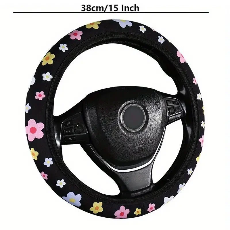 1Pc Car Steering Wheel Cover Breathable Car Auto Elastic Skid Proof Steering-Wheel Covers Car Styling Decoration Car Accessories