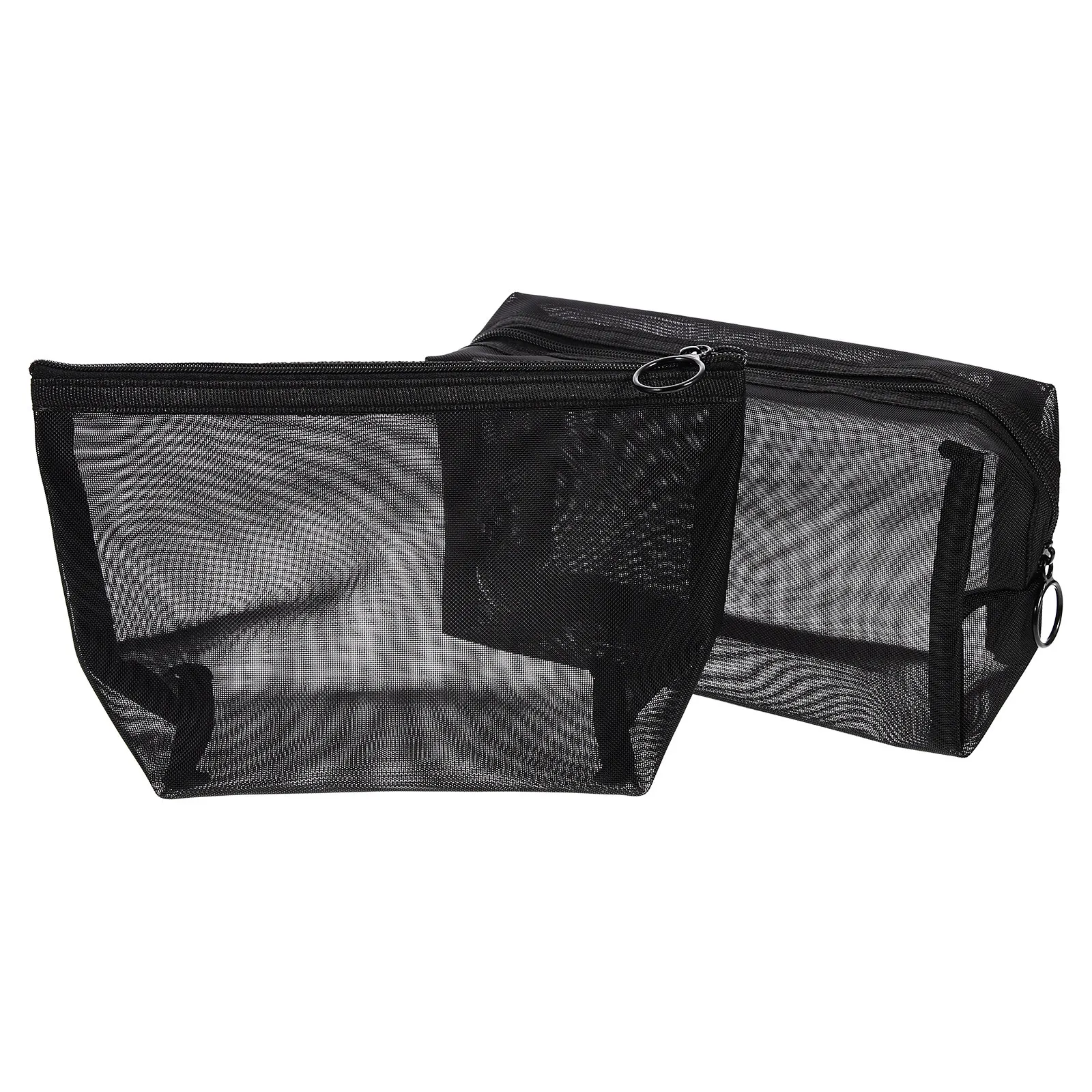 2 Peças Bolsa de Armazenamento para Viagem, Organizador de Higiene Pessoal em Tela, Estojo Portátil de Grande Capacidade para Maquiagem, Acessórios de Viagem Masculinos