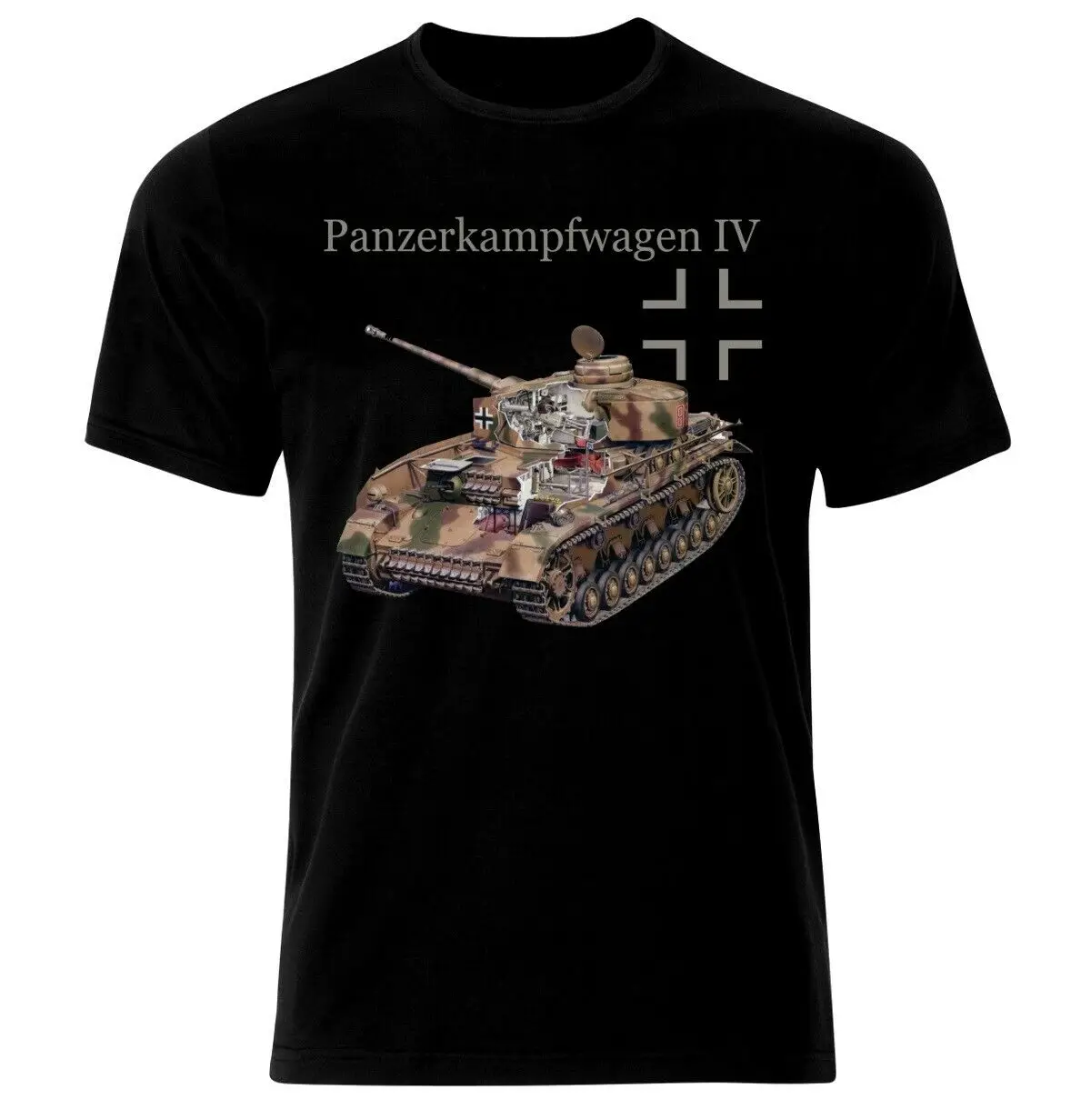 

PzKpfw 4 Tank Panzer Armure WW2 Army War Men T-Shirt Short Casual 100% Cotton Shirts