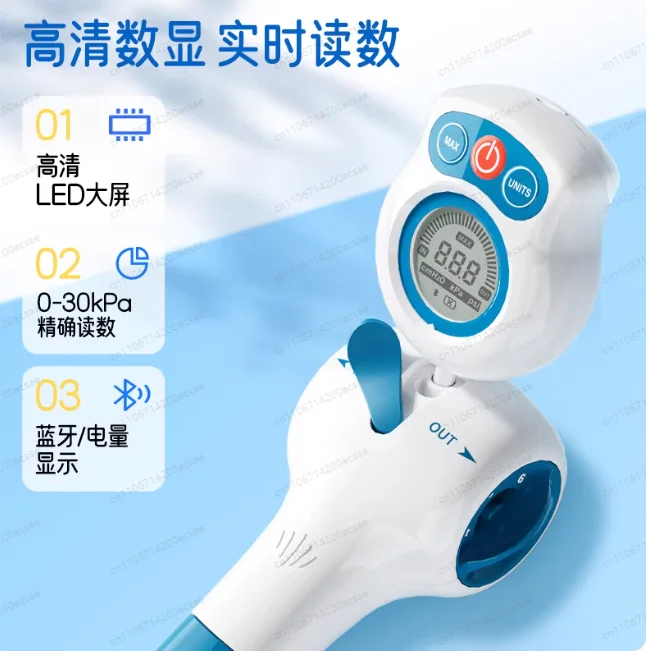 Breathing Exercise Device for Lungs with Electric Manometer Lung Exerciser Respiratory Muscle Expander Trainer with Training App