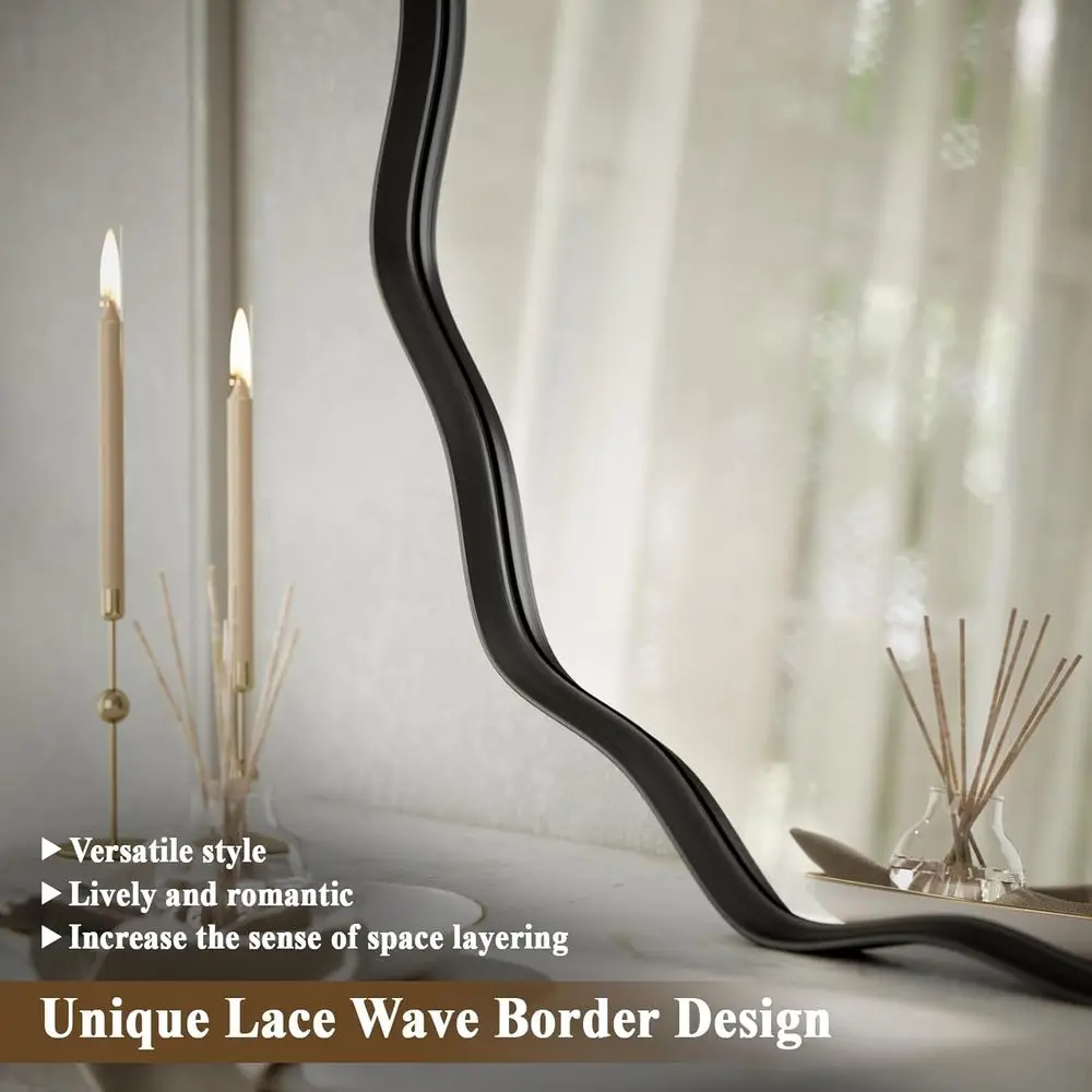 مرآة حائط مستديرة بحافة صدفية مقاس 20 بوصة مع إطار معدني مزخرف لديكور المنزل