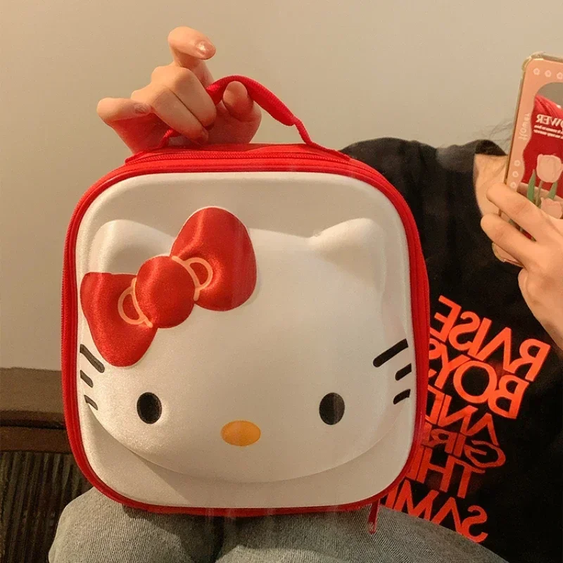 Cartoon Sanrio My Melody Kuromi Kt Cat Large Capacity Cosmetic Bag Girls Sundries Storage Girls Waterproof Travel Cosmetic Bag