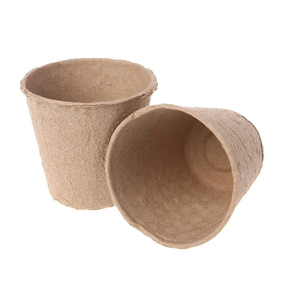 10/20/30Pcs 6/8cm Plant Grow Pot Paper Nursery Cup Starters Garden Flower Pots Herb Vegs Kit Biodegradable Gardening Supplies