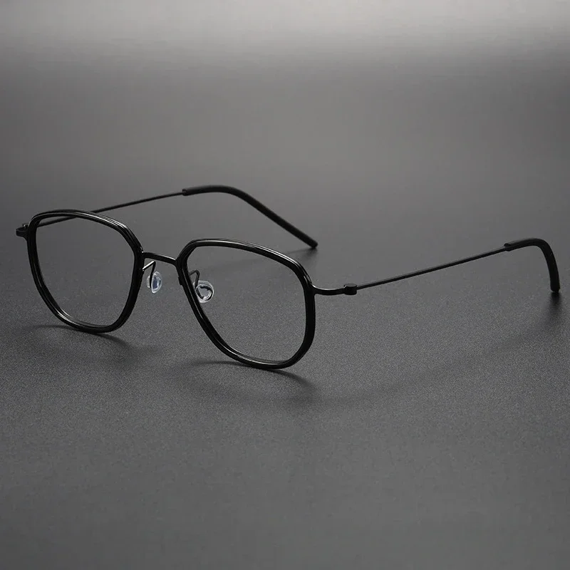 

Denmark Designer Screwless Glasses Retro 5505A Anti-blue Oval Frame Titanium Prescription Eyewear for Women And Men