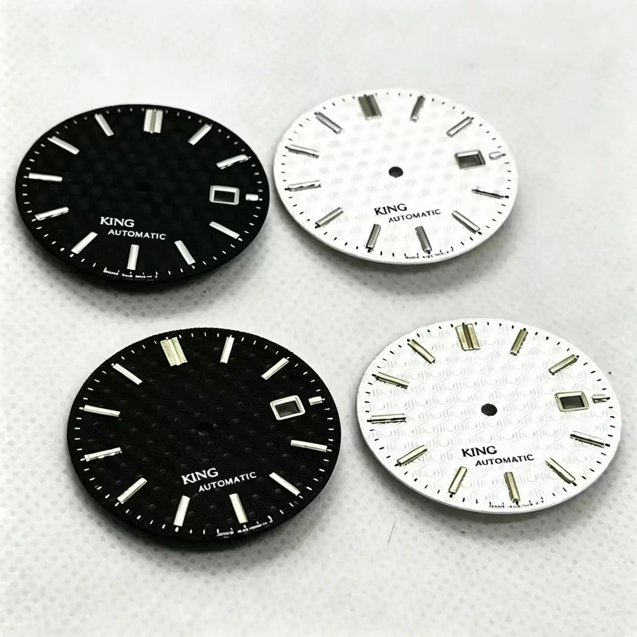 33.3mm NH35 Dial KING Series Honeycomb Hexagon Gradient Original S Dial Single Date Suitable for Seiko Modification