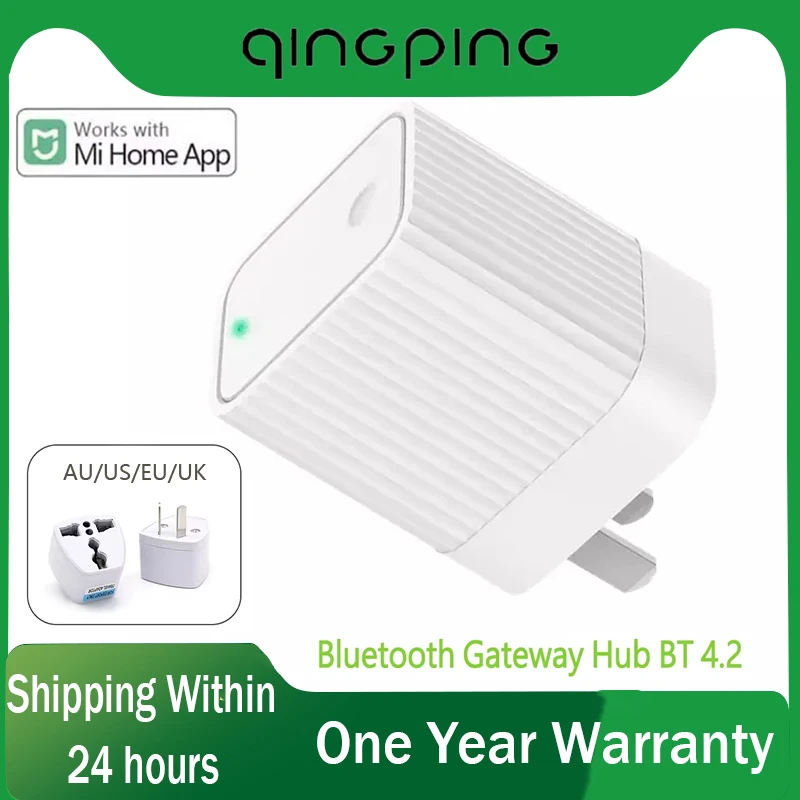 

Qingping Bluetooth Gateway Hub BT 4.2 Compatible WIFI Remote View Data Sub-Device Smart Linkage Home Device for Xiaomi Mihome