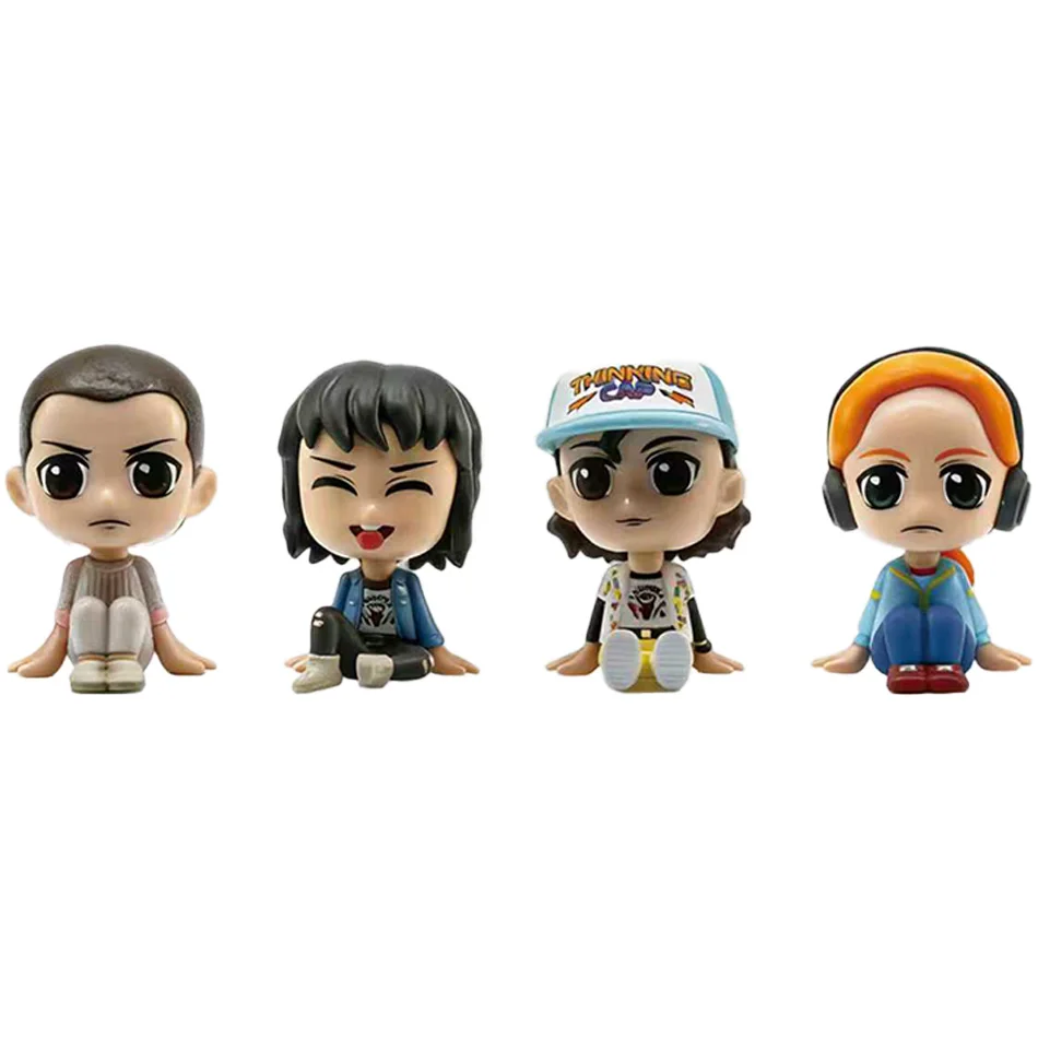 8-16개 Q버전 인기 영화 스트레인저 더스틴 스티브 로빈 6-11CM 액션 피규어 장난감 비닐 인형 수집용 장난감 축제 선물