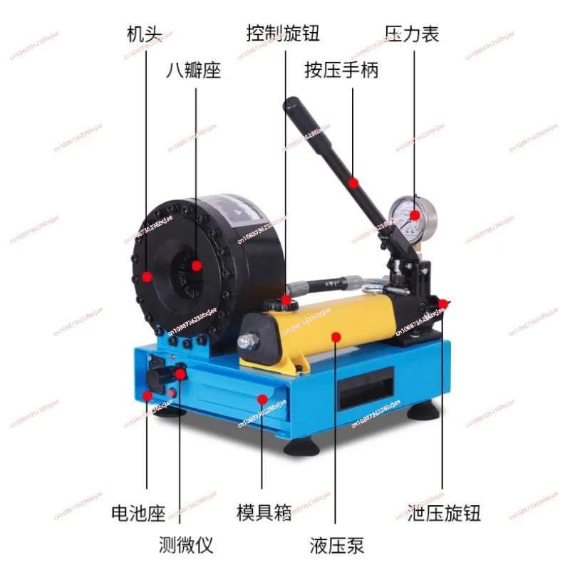 Hydraulic Hose Crimper Machine Manual Shrinking Machine High-pressure Oil Pipe Hydraulic Hose Crimping Machine 35Mpa 50mm