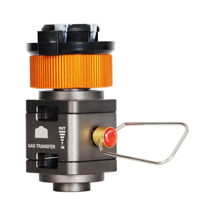 

-FTGT Tank Gas Refill Adapter Valve Visual Gas Tank Converter Outdoor Camping Isobutane/Butane Mutual Charge Gas Adapter