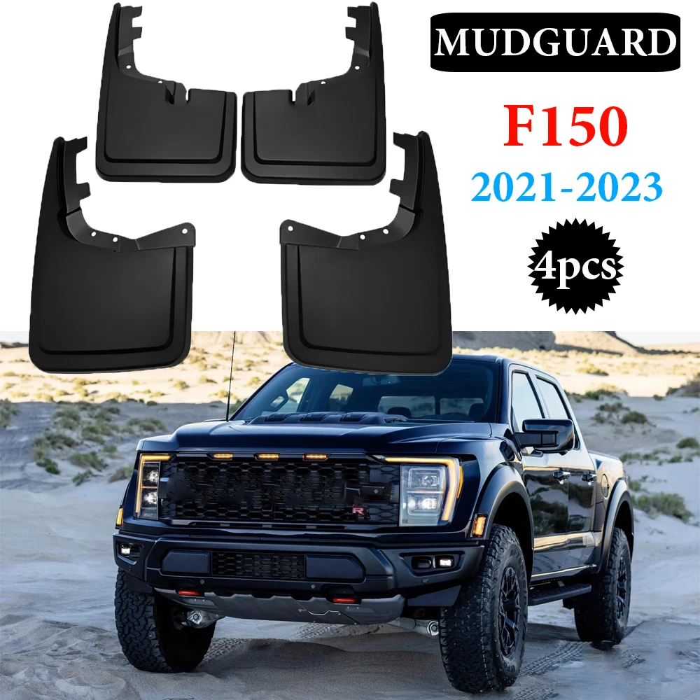 

Mud Flaps For Ford F-150 F150 2021 2022 2023 Splash Guards Fender MudFlaps Front Rear Mudguards Car Accessories