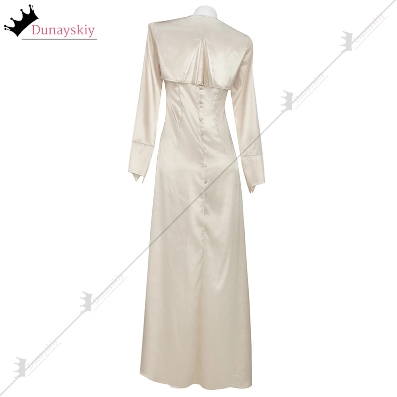 Cosplay Lady Dress Alcina Dimitrescu Costume Elegant Long Sleeve Satin Dress Evening gown Full Set Halloween Disguise Ornament view 5
