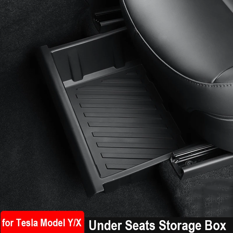

Ящик для хранения под сиденьем, автомобильные аксессуары, тип ящика, органайзер для хранения, нижний лоток для Tesla Model Y 2021-2024 2025 Juniper