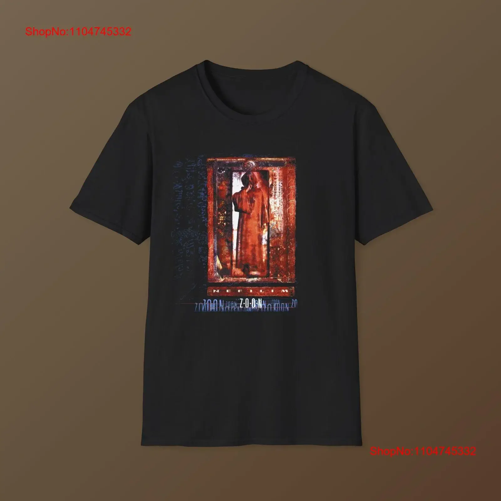 Nefilim Zoon 1996 Camiseta con portada del álbum vintage Lavado Transpirable Ropa ligeramente de diseñador Gráfico versátil