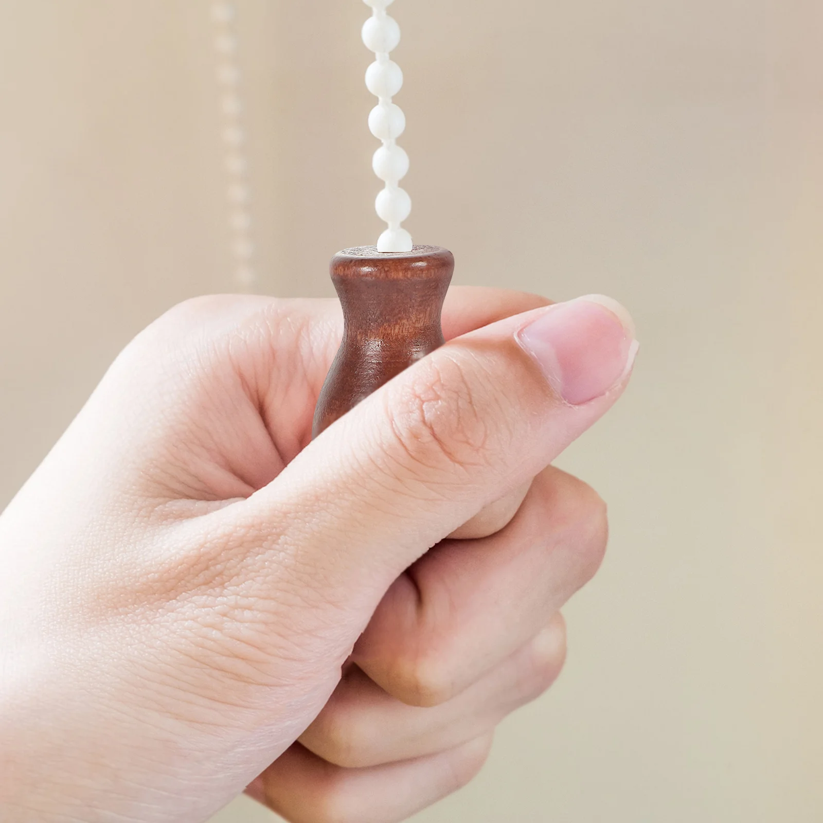 

6Pcs Wooden Cord Tassel Knobs Decorative for Blinds Shades Ceiling Fans Lamps Pull Ends Home Accessories