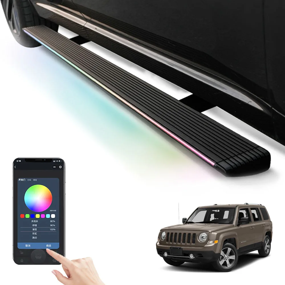Super Price Aluminum Alloy IP67 Waterproof LED Lights Car Padel SideSteps Electric Retractable Running Boards for Import Jeep