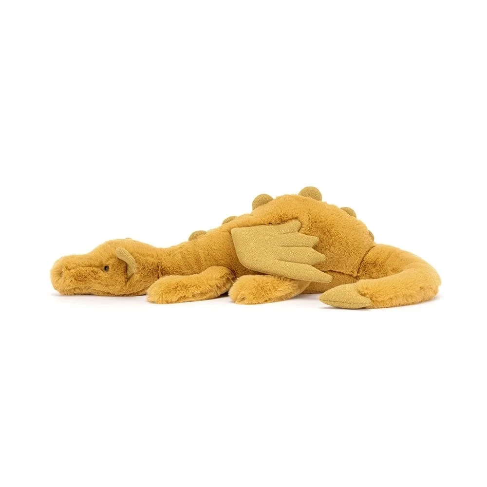 

UK Jellycat Golden Dragon Cute Plush Toy Golden Dragon Doll Comfort Plush Stuffed Animal Gift