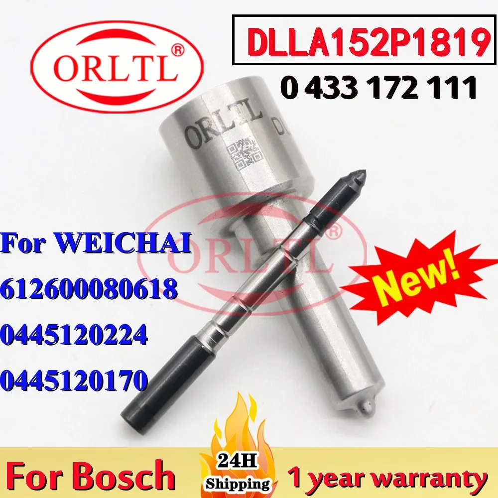 

DLLA152P1819 0 433 172 111 Топливная форсунка для WEICHAI 612600080618 0445120224 0445120170 0 445 120 224 0 445 120 170